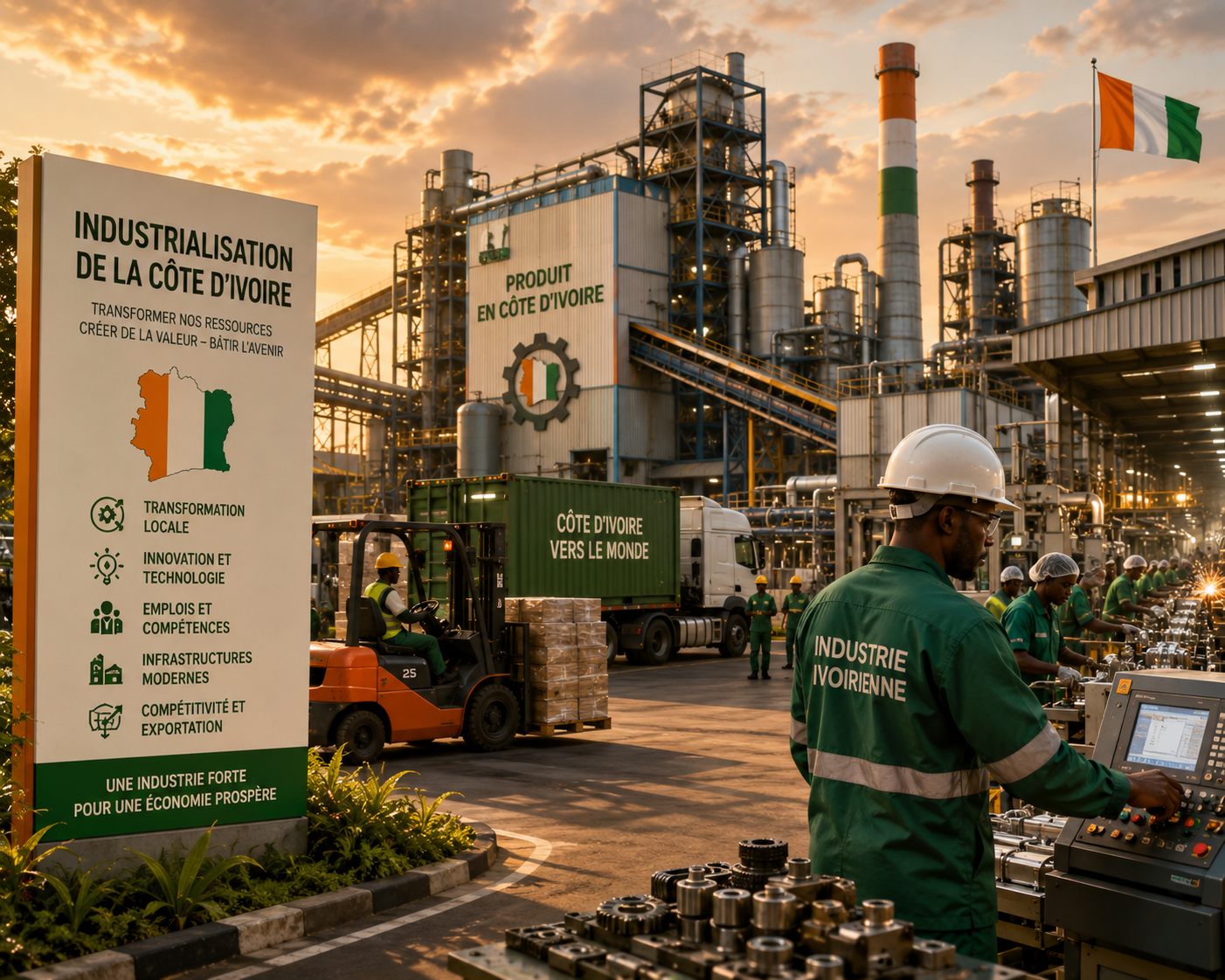 Industrialisation usines transformation Côte d'Ivoire